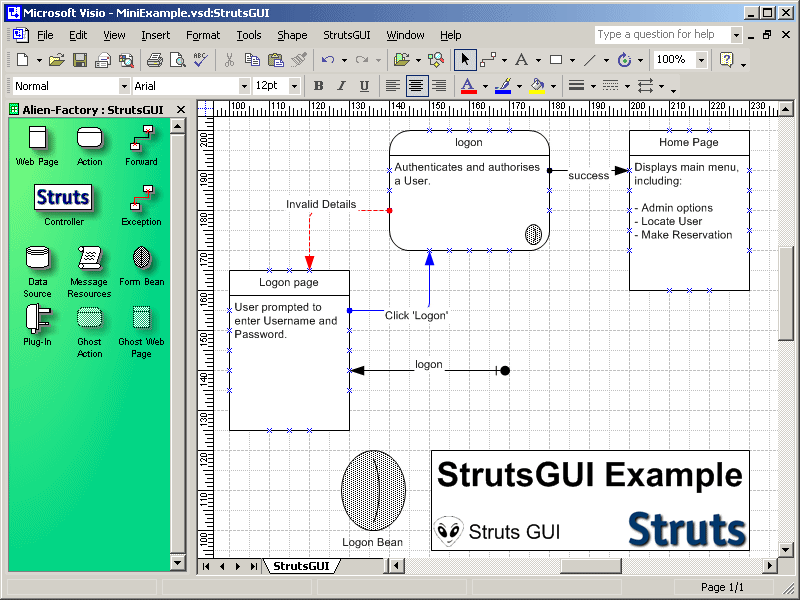 StrutsGUI v3 Screenshot